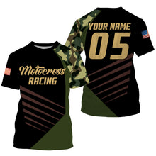 Load image into Gallery viewer, Personalized motocross jersey for youth men dirt bike off-road camo UPF30+ riding shirt motorcycle PDT157