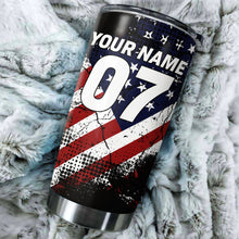 Load image into Gallery viewer, Custom USA Flag Motocross Tumbler Cup - Off-Road Dirt Bike Tumbler Biker Patriotic Gift Drinkware CDT16