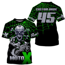 Load image into Gallery viewer, Skull MotoX custom motocross jersey UPF30+ adult&amp;kid MX racing off-road motorcycle racewear NMS962