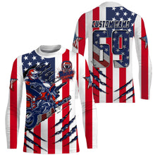 Load image into Gallery viewer, MX jersey for men kid women American flag custom Motocross UPF30+ biker extreme motorcycle shirt PDT30