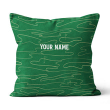 Load image into Gallery viewer, Green Golf Course Custom Throw Pillow Personalized Golf Gifts For Golfer LDT1148