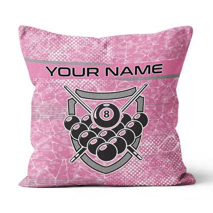 Personalized Pink Billiard 8 Ball Pillow Custom Pool Balls Pillow Gifts VHM0865