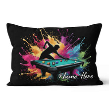 Load image into Gallery viewer, Colorful Men Billiard Player Custom Throw Pillow, Billiard Pillow Gifts TDM0832