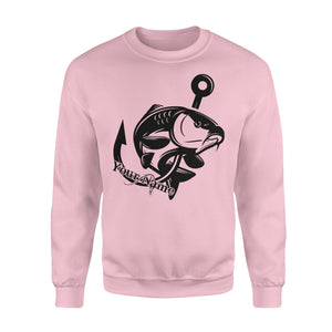 Carp fishing tattoos Customize name Crew Neck Sweatshirt, personalized fishing gifts for fisherman - NQS1208