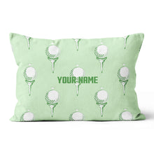 Load image into Gallery viewer, Green Golf Ball On Tee Personalized Pillow For Golfers Custom Golf Gifts LDT1095