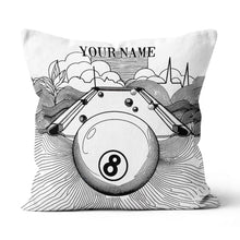Load image into Gallery viewer, Funny 8 Ball Pool Billiards Games Custom White Pillows, Billiard Gifts TDM0820