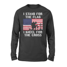 Load image into Gallery viewer, I Stand for The Flag I Kneel for The Cross  Shirt Patriotic Military NQS161