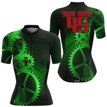 Load image into Gallery viewer, Custom Cycling Jersey Sprocket Mountain Bike Cycle Racing Bicycling Shirt Road Biking - Green| NMS835