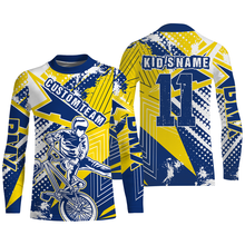 Load image into Gallery viewer, Yellow BMX racing jersey Adult Kid UPF30+ freestyle riding shirt Extreme Cycling gear| SLC71