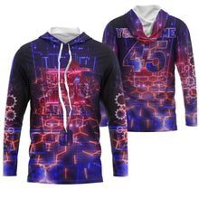 Load image into Gallery viewer, Motocross kid men women purple dirt bike jersey personalized UPF30+ MX shirt racing motorcycle PDT22