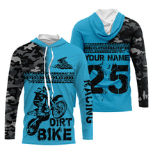 Load image into Gallery viewer, Personalized Motocross camo jersey UV protective MX for youth kid adult dirt bike off-road shirt PDT79