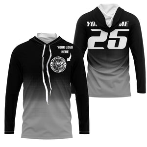 Custom logo motorcycle racing jersey UPF30+ adult kid black motocross off-Road dirtbike riders NMS1017