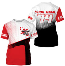 Load image into Gallery viewer, Personalized dirt bike jersey UPF30+ motocross racing red MX youth kid adult shirt motorcycle PDT111