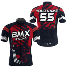 Load image into Gallery viewer, BMX Cycling Jersey - Bicycle motocross BMX racing gear with 3 pockets full zip bike shirt for Men| SLC140