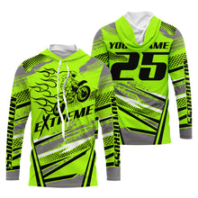 Load image into Gallery viewer, Green MX custom jersey UV protective youth kid adult extreme racing dirt bike motorcycle shirt PDT86