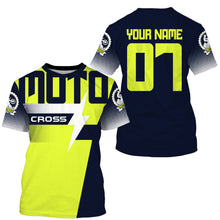 Load image into Gallery viewer, Custom motocross jersey green UPF30+ men women kid dirt bike racing off-road motorcycle long sleeve NMS998
