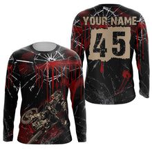Load image into Gallery viewer, Custom Motocross Jersey Red UPF30+ Youth Men Women Xtreme Dirt Bike Shirt MX SX Racing NMS1357