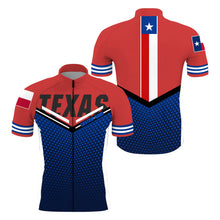 Load image into Gallery viewer, Texas flag cycling jersey Men Women UPF50+ bike shirts with 3 pockets full zip Custom MTB BMX gear| SLC175