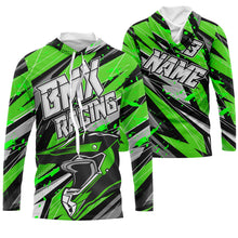 Load image into Gallery viewer, Personalized BMX racing jersey Green adult kid bike shirt UPF30+ enduro off-road cycling racewear| SLC51