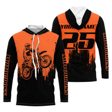 Load image into Gallery viewer, Custom motocross jersey orange UPF30+ kids men women dirt bike extreme enduro motorcycle off-road NMS1026