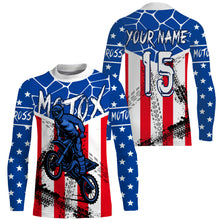 Load image into Gallery viewer, MotoX jersey kid men women flag American dirt bike custom UPF30+ off-road racing motorcycle PDT54