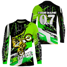 Load image into Gallery viewer, Custom Supercross Jersey UPF30+ Youth Men Women Xtreme Green Dirt Bike Shirt Racing NMS1352