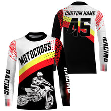 Load image into Gallery viewer, Custom motocross jersey UPF30+ men women kid dirt bike racing shirt offroad motorcycle long sleeve NMS1002