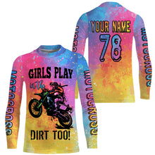 Load image into Gallery viewer, Women girls custom motocross jersey Girls Play in The Dirt Too UPF30+ dirt bike racing off-road NMS967