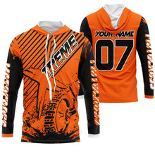 Load image into Gallery viewer, Custom orange MX jersey shirt UV protective extreme kid adult motocross bike racing motorcycle PDT37