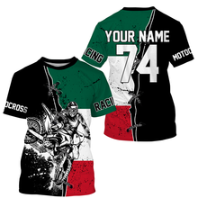 Load image into Gallery viewer, Dirt bike custom jersey Motocross for kid adult green MX racing shirt UV protective motorcycle PDT26