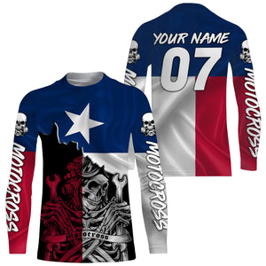 TX Texas flag motocross jersey custom name number UPF30+ adult&kid MX racing motorcycle racewear NMS959