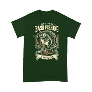 T-Shirt - Old school bass fishing personalized fishing shirt A58