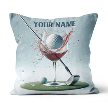 Load image into Gallery viewer, Golf And Wine Custom Throw Pillow Personalized Golf Gifts For Wine Lover LDT1166