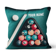 Load image into Gallery viewer, Personalized Billiard Balls Pillow Custom Throw Pillow Top Billiard Gift VHM0888