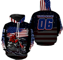 Load image into Gallery viewer, USA Motocross kid adult jersey personalized upf30+ patriotic off-road biker shirt motorcycle PDT438