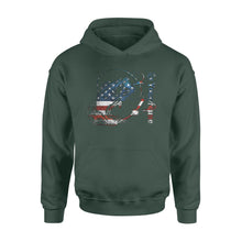 Load image into Gallery viewer, US Bass Fishing American Flag Custom name Hoodie D02 NQS1248