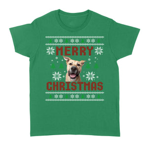 Custom Pet Face Dog Mom, Dog Lover Gift Ugly Christmas shirts NQSD7 - Standard Women's T-shirt