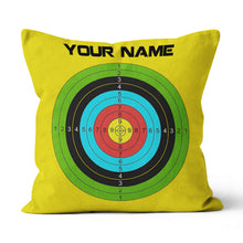 Load image into Gallery viewer, Archery 3d Target Custom Lime Green Archery, Best Archery Throw Pillows TDM0762