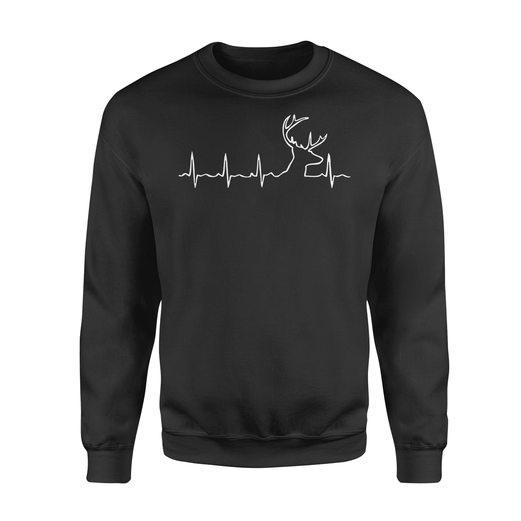 Men’s Buck Pulse Shirt, Deer Pulse Heartbeat Buck Sweatshirt, Gift for Hunter - FSD1365D06
