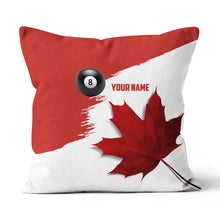 Load image into Gallery viewer, Personalized Canada Leaf Billiard Pillow, Billiard Canadian Flag Pillows TDM0853