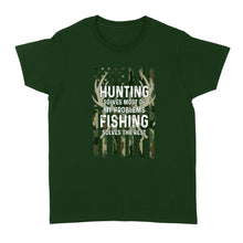 Load image into Gallery viewer, Hunting solves most of my problems, fishing solves the rest camo American flag D01 NQS3034 Women&#39;s T-shirt