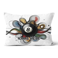 Load image into Gallery viewer, Funny Colorful 8 Ball Pool Pillow Custom Name Billiard Throw Pillow Gift TDM0849
