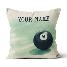 Load image into Gallery viewer, Personalized Billiard 8 Ball Pillow, Custom Throw Pillow Billiards Gifts VHM0883