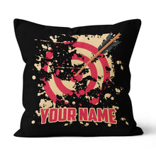 Load image into Gallery viewer, Personalized Red Target Archery Pillows Custom Name Pillow Archery Gifts VHM0837