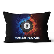 Load image into Gallery viewer, Personalized Water And Fire 8 Ball Billiard Pillow Custom Billiard Gifts VHM0830