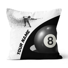 Load image into Gallery viewer, Personalized 8 Ball Billiards Pillow Custom Pillow Gift For Pool Players VHM0862
