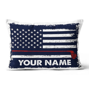 Heartbeat Retro American Flag Golf Pillow Customized Patriotic Golf Gift LDT1112