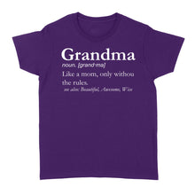 Load image into Gallery viewer, Grandma Gifts Grandma Definition shirt, cute funny gift for grandma - FSD1360D06