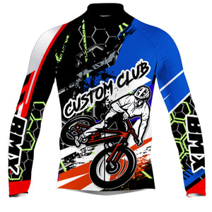 Custom BMX Cycling Jersey Mens Long&Short Sleeve Full Zipper Bicycle Motocross Road Moutain Biking| NMS783