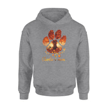 Load image into Gallery viewer, Custom dog&#39;s name dog paws mom autumn halloween personalized gift - Standard Hoodie